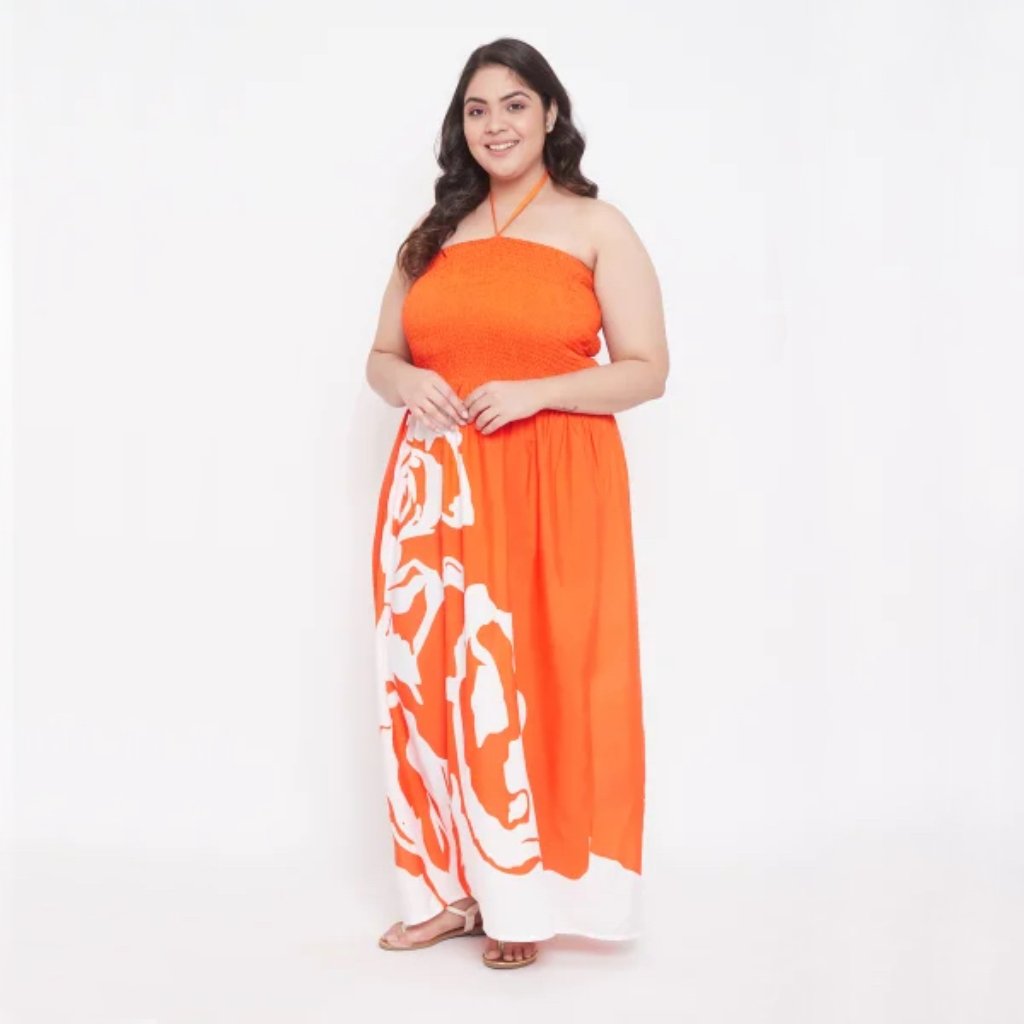 Gypsie Blu | Lightweight Flora Print Maxi Halter Tubedress | Nwt